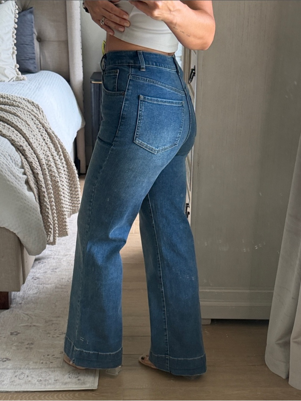 Commense High-Rise Wide Leg Women’s Jeans - Blue